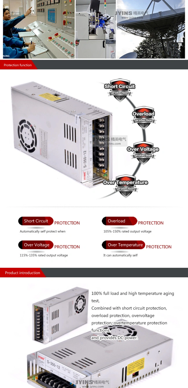 350W 110V/220V 24V 14.6A AC/DC Switching Power Supply 12V 29A