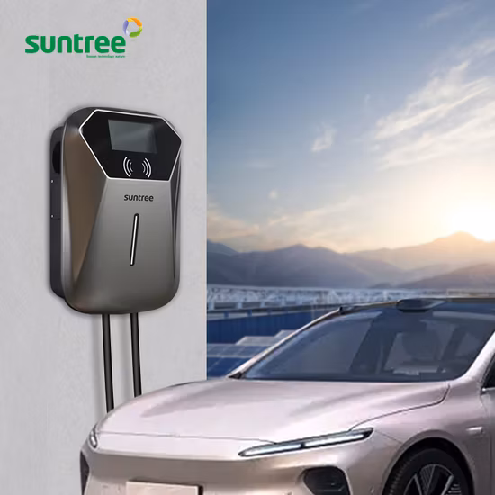 380 В, 22 кВт, от 8 до 32 А, 3-фазная быстрая зарядка, настенный блок, режим 3, портативная зарядная станция для электромобилей, зарядное устройство для электромобилей с ЖК-экраном